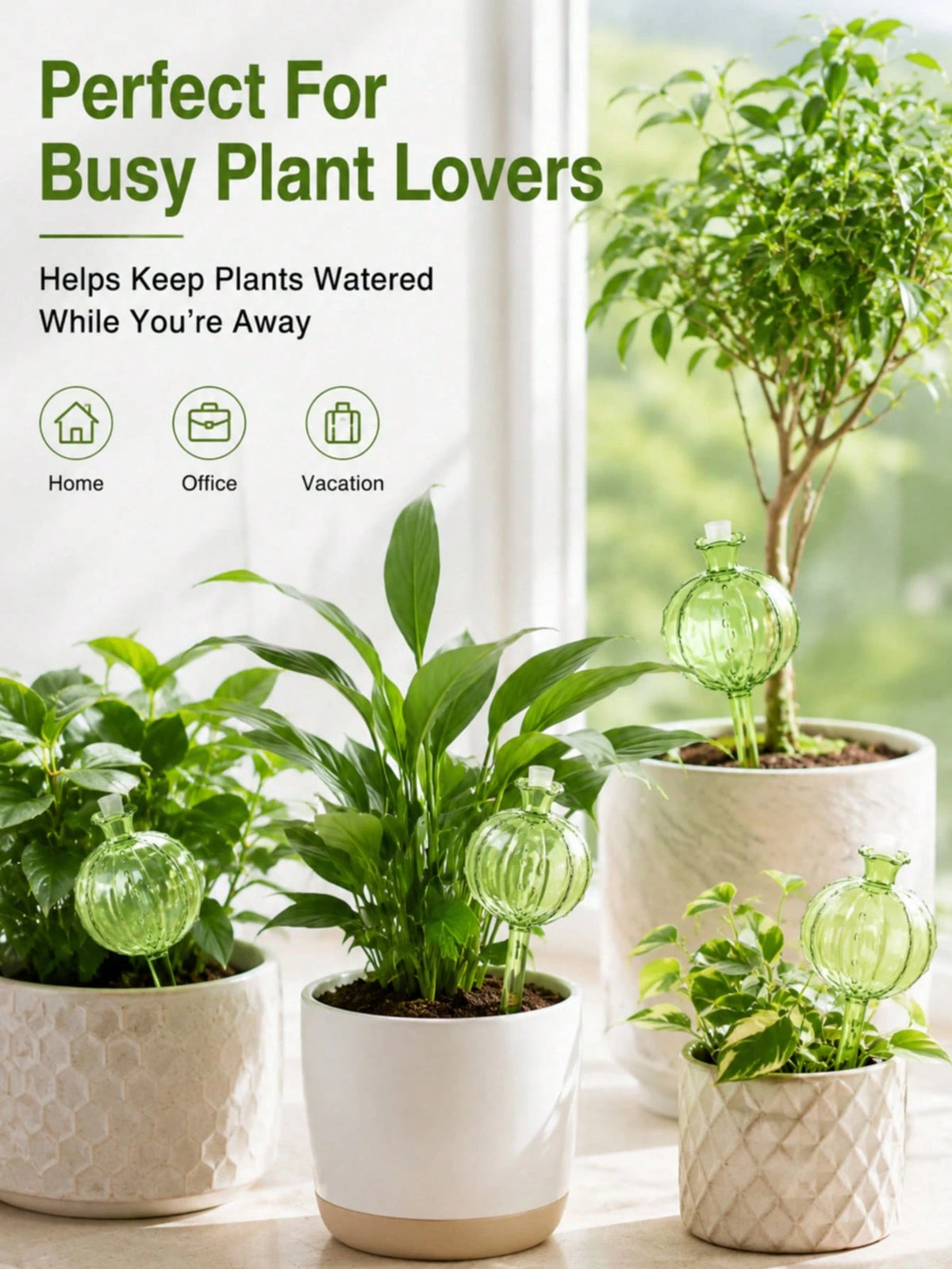 17.5oz Automatic Slow Release Plant Watering System, Indoor/Outdoor Gardening Tool, No Electricity Needed, Suitable For Succulents And Fresh Flowers, Self-Watering Decor, Gift For Plant Lovers