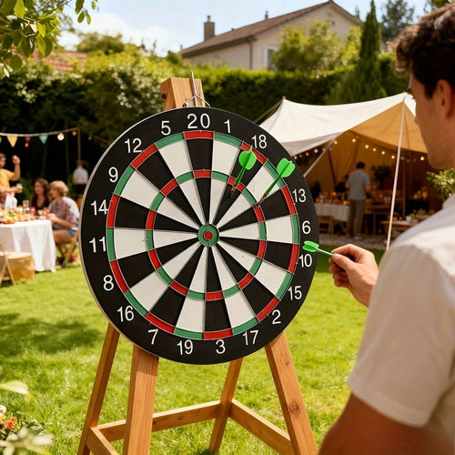 17-Inch Dart Board Set With 6 Darts, Durable EVA Material, Suitable Indoor/Outdoor Use, Family Gatherings & Casual Games