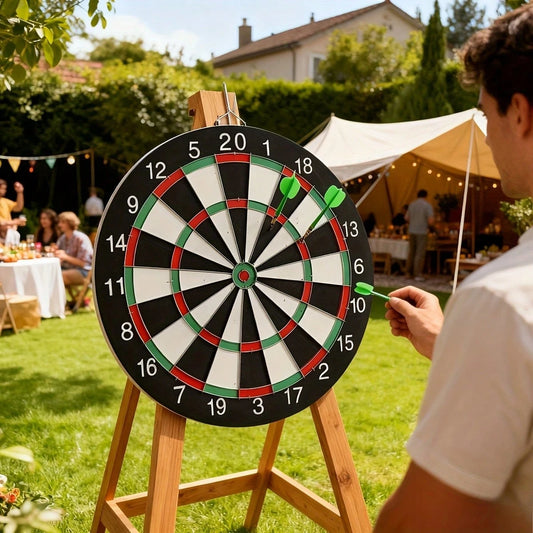 17-Inch Dart Board Set With 6 Darts, Durable EVA Material, Suitable Indoor/Outdoor Use, Family Gatherings & Casual Games