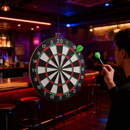 17-Inch Dart Board Set With 6 Darts, Durable EVA Material, Suitable Indoor/Outdoor Use, Family Gatherings & Casual Games