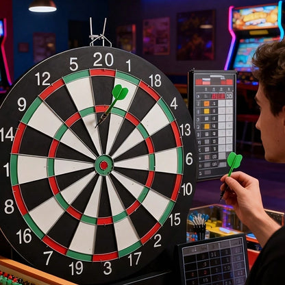 17-Inch Dart Board Set With 6 Darts, Durable EVA Material, Suitable Indoor/Outdoor Use, Family Gatherings & Casual Games