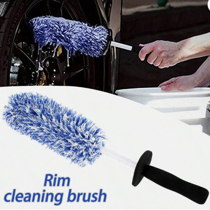 17in Auto Car Wheel Brush Detailing Tool Wash Cleaning Set Rims Tire Seat Engine-Car Wheel Brush