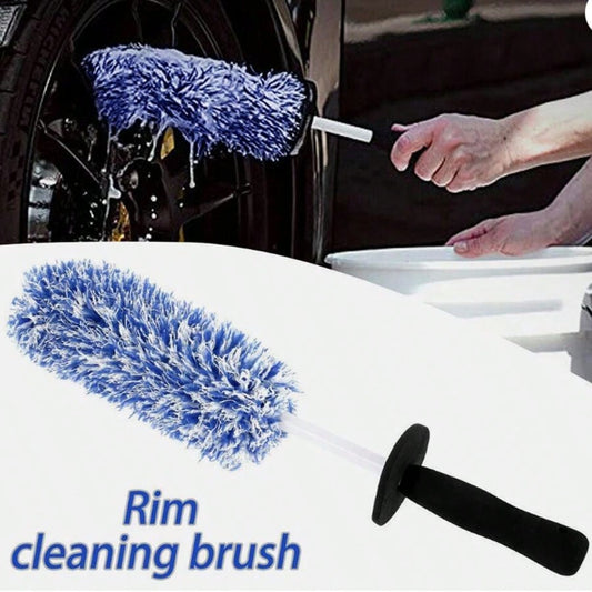 17in Auto Car Wheel Brush Detailing Tool Wash Cleaning Set Rims Tire Seat Engine-Car Wheel Brush