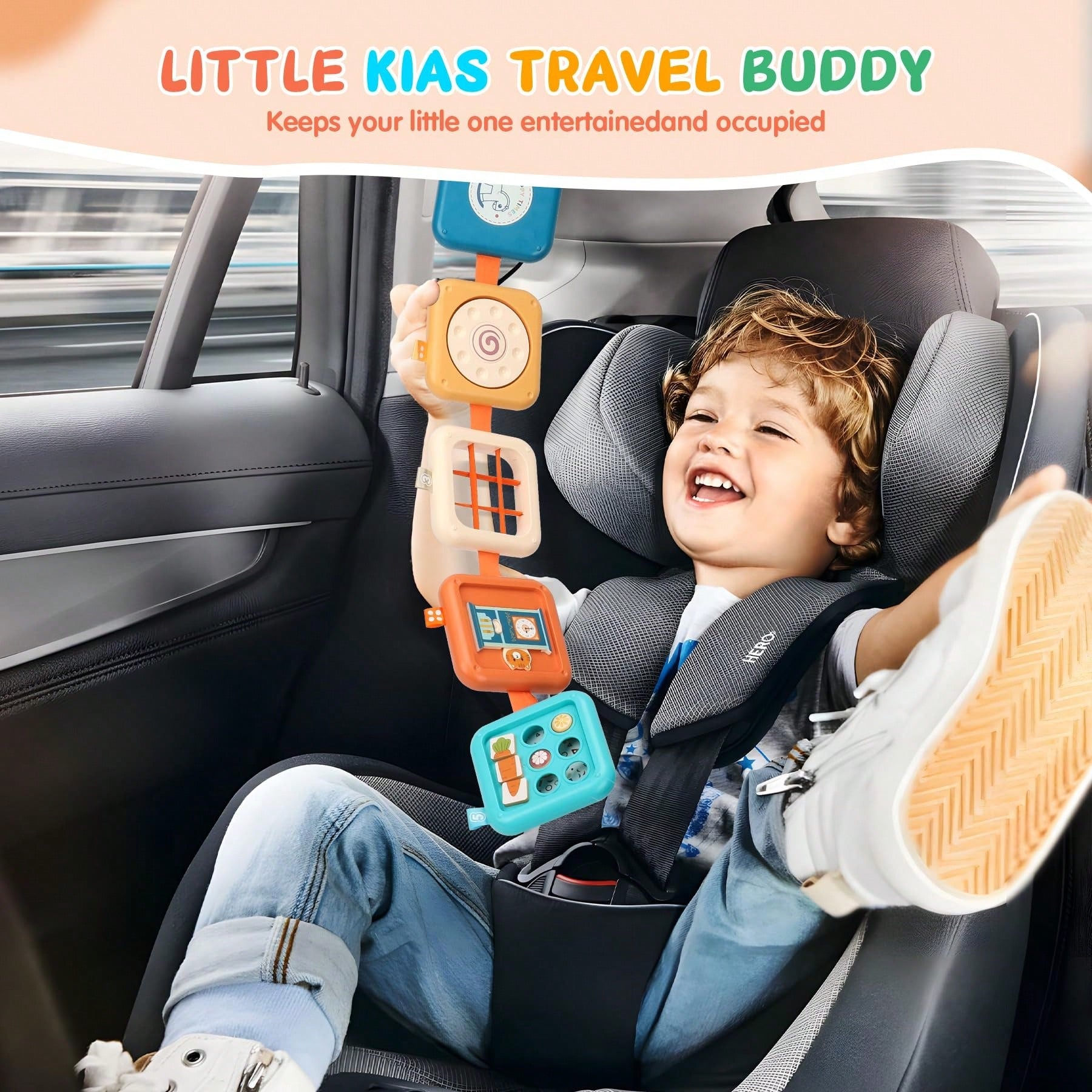 18+ Months Multifunctional Game Board, Suitable For Airplane And Car Travel, Montessori Busy Board Busy Cube Toy For 18+ Months Boys And Girls, Suitable For Easter Gift Basket Filler