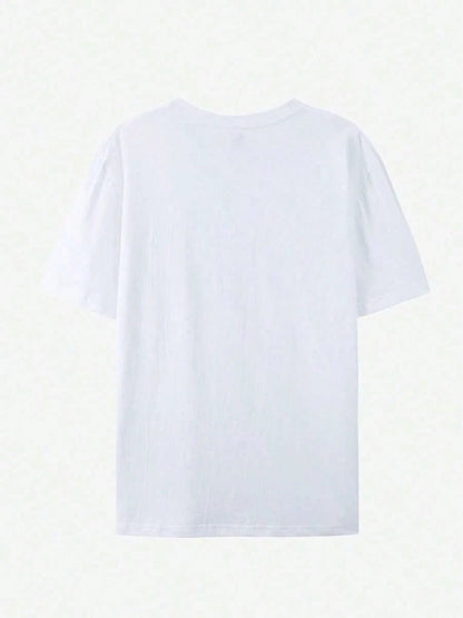 180g Loose Single-Sided Short-Sleeved Pure Cotton Printed T-Shirt Tops Pure Cotton Short-Sleeved 100% " Cat Coffee Women's Short Sleeve Graphic"