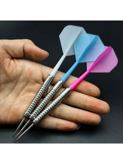 18pcs/Set Colorful 2BA High Hardness Semi-Transparent Dart Flights- Customizable Colors- Fit & Non-Deformation Material- Improve Accuracy & Control,Adult Party Games Suitable For Halloween/Christma