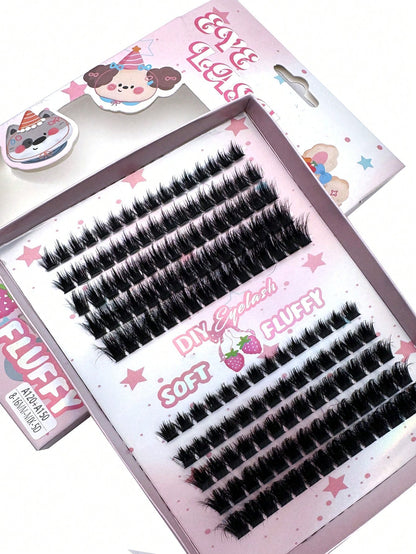 190pcs/180pcs/150pcs Individual Eyelash Extensions, 2 Mixed Styles (120D+150D) 5D Thick Eyelash Extensions. Eyelash Clusters, Single Eyelashes, False Eyelashes