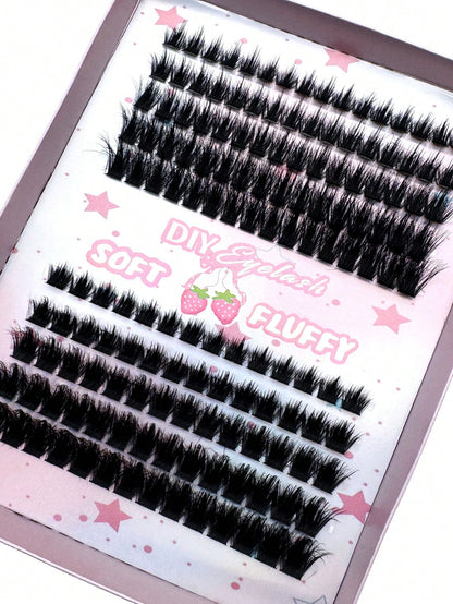 190pcs/180pcs/150pcs Individual Eyelash Extensions, 2 Mixed Styles (120D+150D) 5D Thick Eyelash Extensions. Eyelash Clusters, Single Eyelashes, False Eyelashes