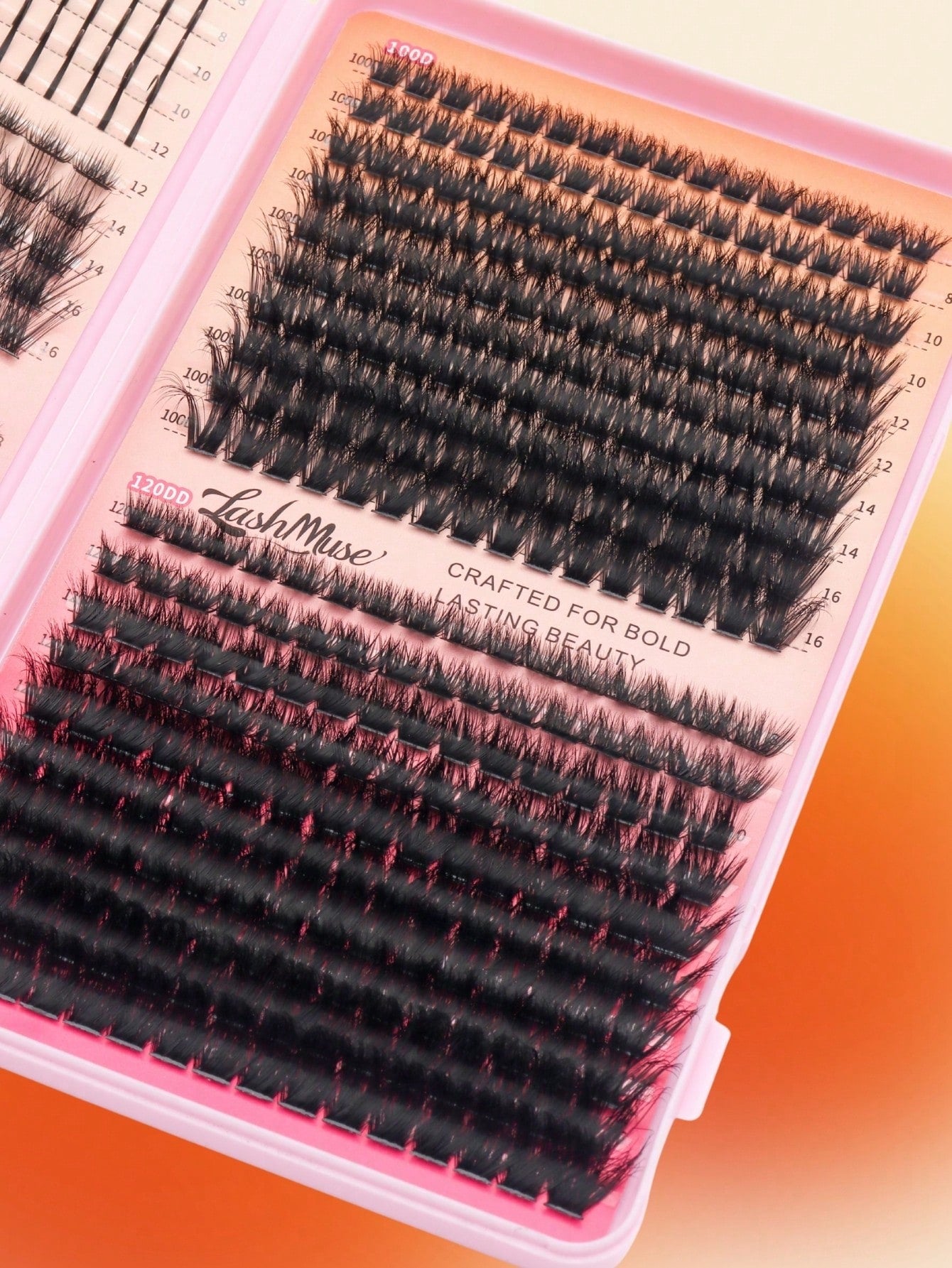 1BOX/2BOXES 640PCS/1280PCS Lash Cluster Set, Individual Cluster Lashes, D Curl, DIY False Lashes,50D+80D+100D+120D Mixed Density, Mink-Like Hair, Includes Eyelash Glue,Tweezers,Brush,Christmas, Party