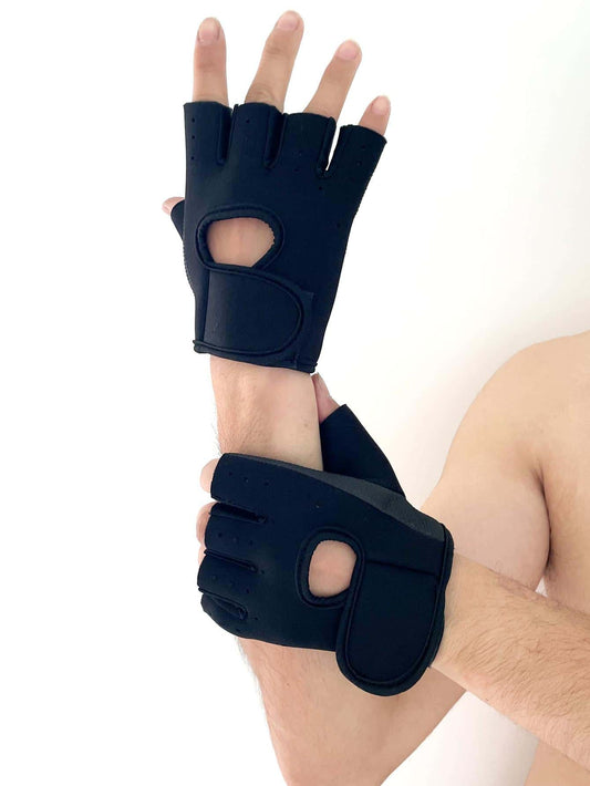 1pair Sports Gloves,Suitable For Cycling,Riding Motorcycle And Skiing,Black Gloves