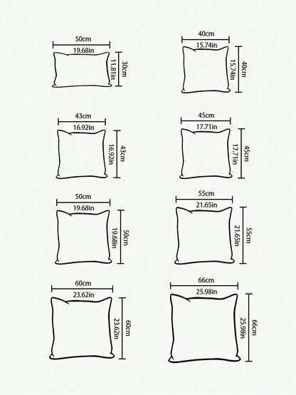 1pc, 100% Polyester Linen-Like Fabric, Hidden Zipper, Decorative Pillow Cover, No Filling, Suitable For Living Room, Dining Room And Bedroom Decor, Soft And Comfortable, Minimalist Style.