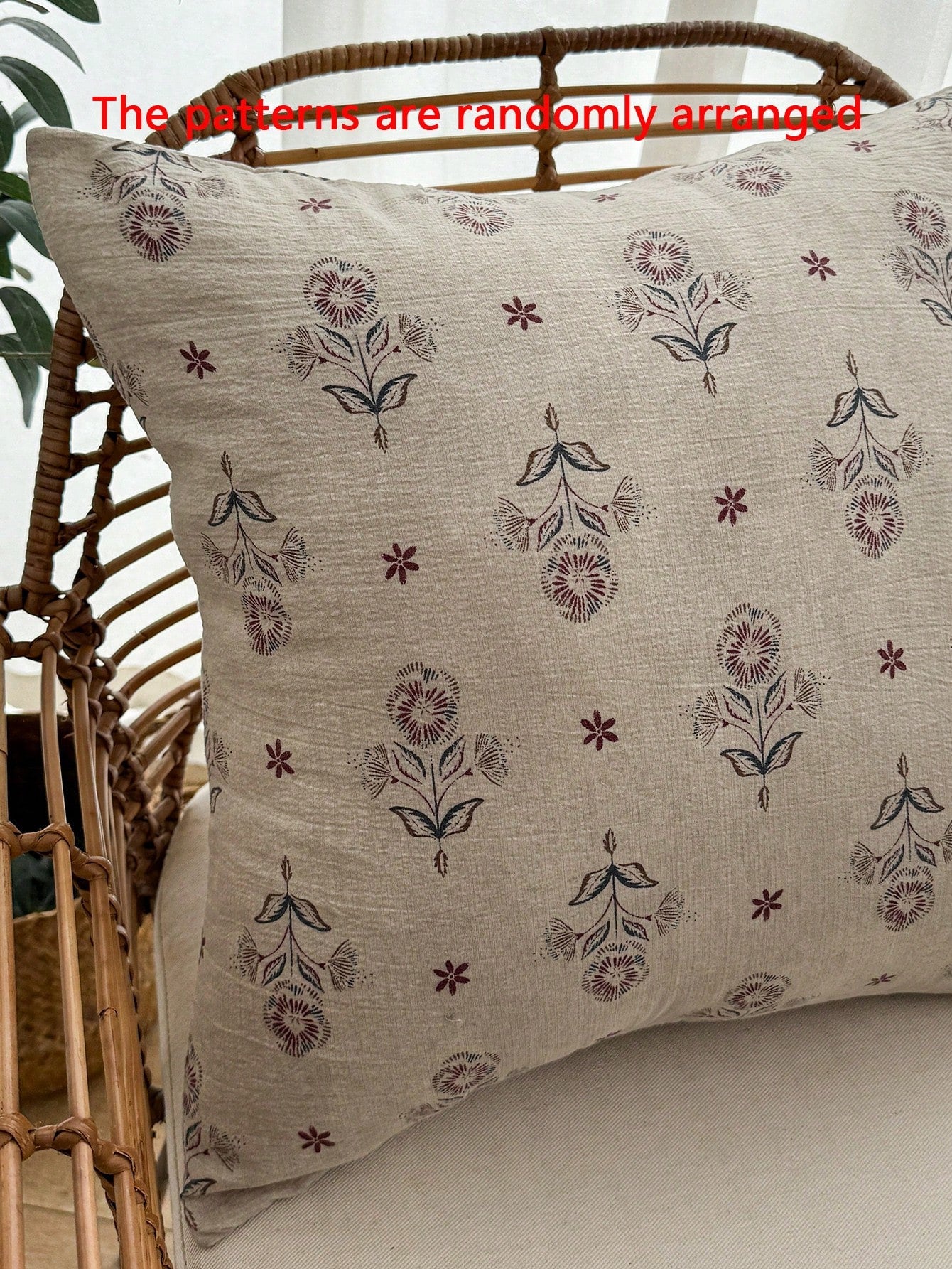 1pc, 100% Polyester Linen-Like Fabric, Hidden Zipper, Decorative Pillow Cover, No Filling, Suitable For Living Room, Dining Room And Bedroom Decor, Soft And Comfortable, Minimalist Style.