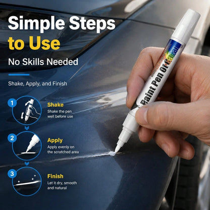 1Pc 12ML Universal Car Scratch Repair Pen, Auto Touch Up Paint Pen For Car Care, Quick Fix Scratches And Chips, Portable Auto Paint Marker For Daily Commute And Travel, Gray