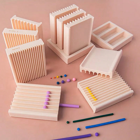 1pc/12pcs Soft Clay Shaping Tools, Can Make Spherical And Strip-Shaped Clay, Jewelry Making Set, DIY Earrings, Earrings, Pendants, Hair Clips, Jewelry Set, Soft Clay Mold Tools, Round And Long Strip S