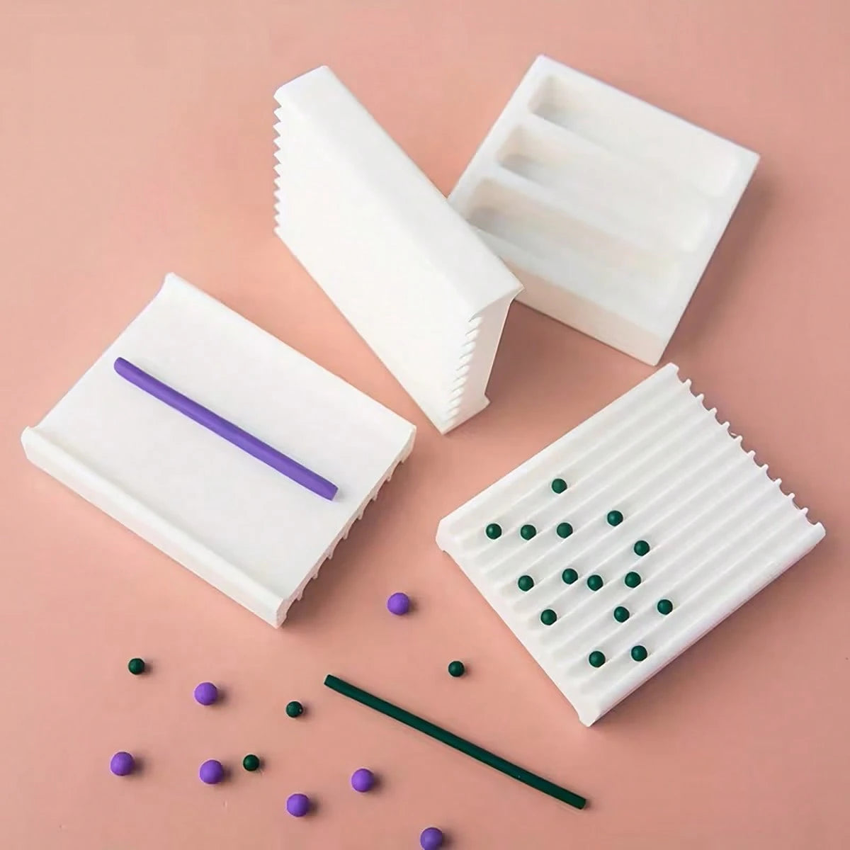 1pc/12pcs Soft Clay Shaping Tools, Can Make Spherical And Strip-Shaped Clay, Jewelry Making Set, DIY Earrings, Earrings, Pendants, Hair Clips, Jewelry Set, Soft Clay Mold Tools, Round And Long Strip S