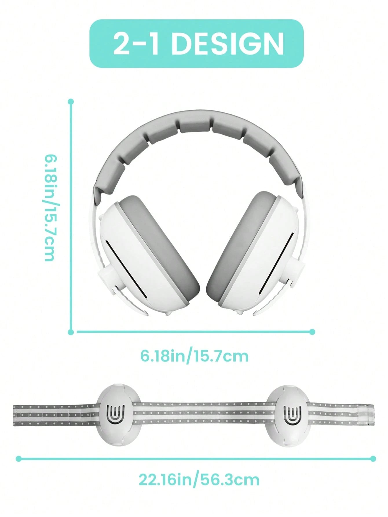 1PC 2-In-1 Baby Ear Protection Noise Cancelling Headphones For Babies, 2-In-1 Baby Ear Protection, Baby Travel Essentials For Outdoor