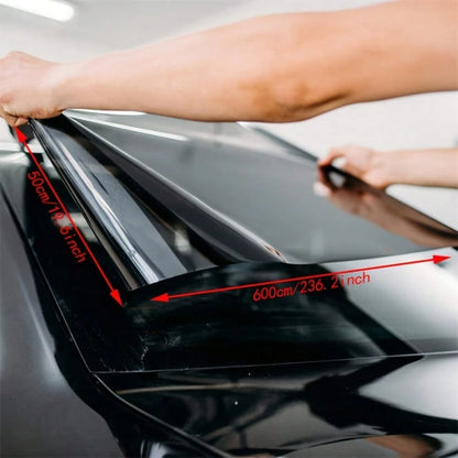 1pc 20" X 20ft Uncut Roll Window Tint Film 5% 15%20% 25% VLT, For Side Window UV Protection, Car Home Office Glass, Black Universal