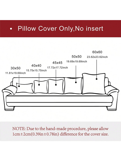 1pc/2pcs Bohemian Striped Throw Pillow Cover (Insert Not Included), Soft Plush Corduroy Solid Color Decorative Square Pillow Case, Suitable For Holiday, Sofa, Bedroom, Bed, All Seasons Use.