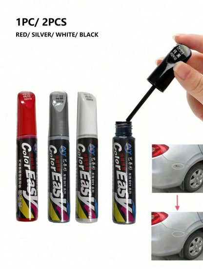 1pc/2pcs Touch-Up Pen For Cars, Car Paint Repair Pen, Car Paint Scratch Repair Pen, Car Minor Scratch Repair In One Stroke, Simple To Operate, Fast And Easy, Car Beauty Tools (Random Styles)