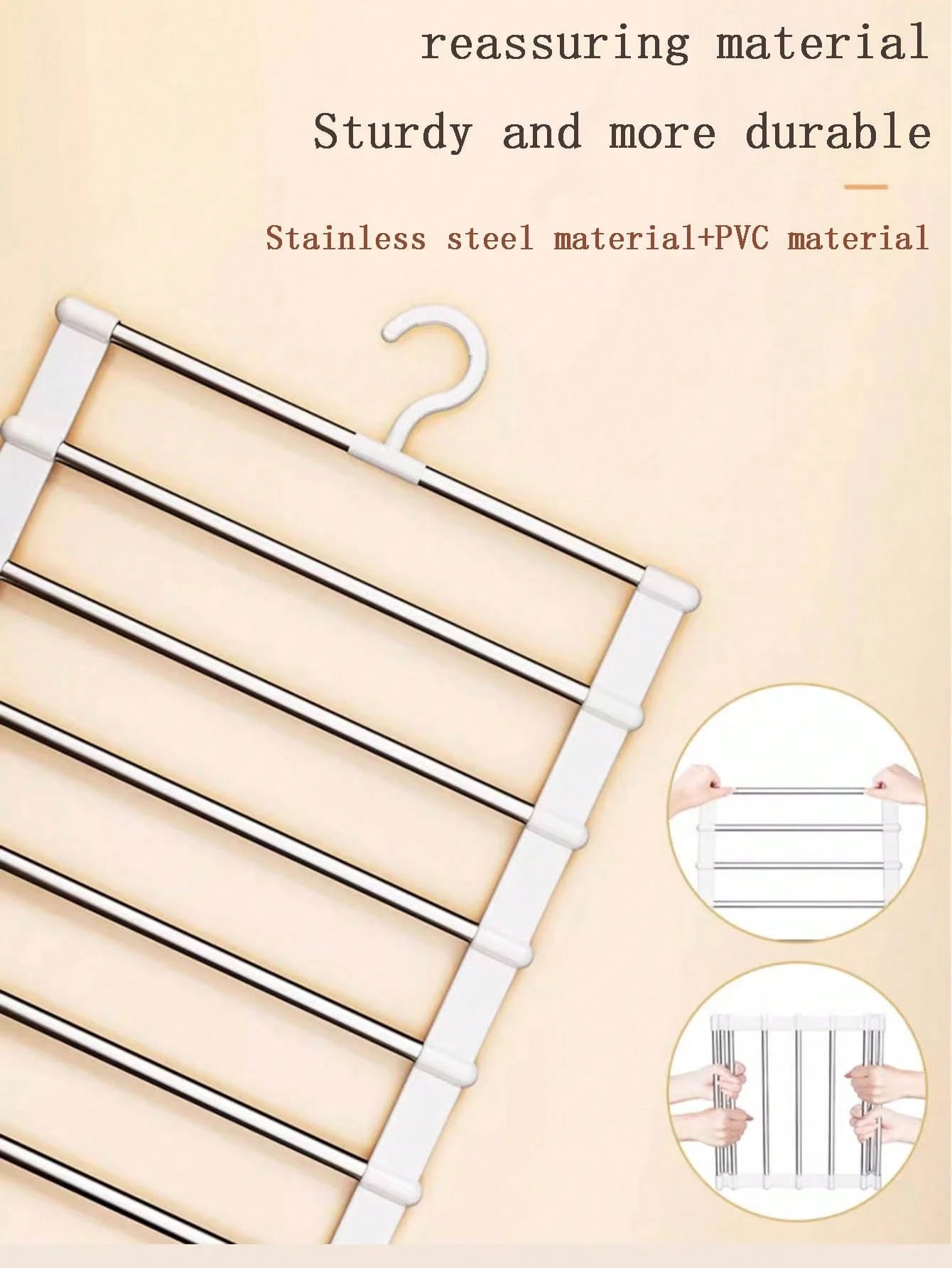 1pc/2pcs Wardrobe Storage Organizer Rack, Pants Hanger Saves Space, Made Of Aluminum Alloy, Used For Organizing And Storing Clothes, Scarves, Jeans, Essential For Dorm, College Girls, Household
