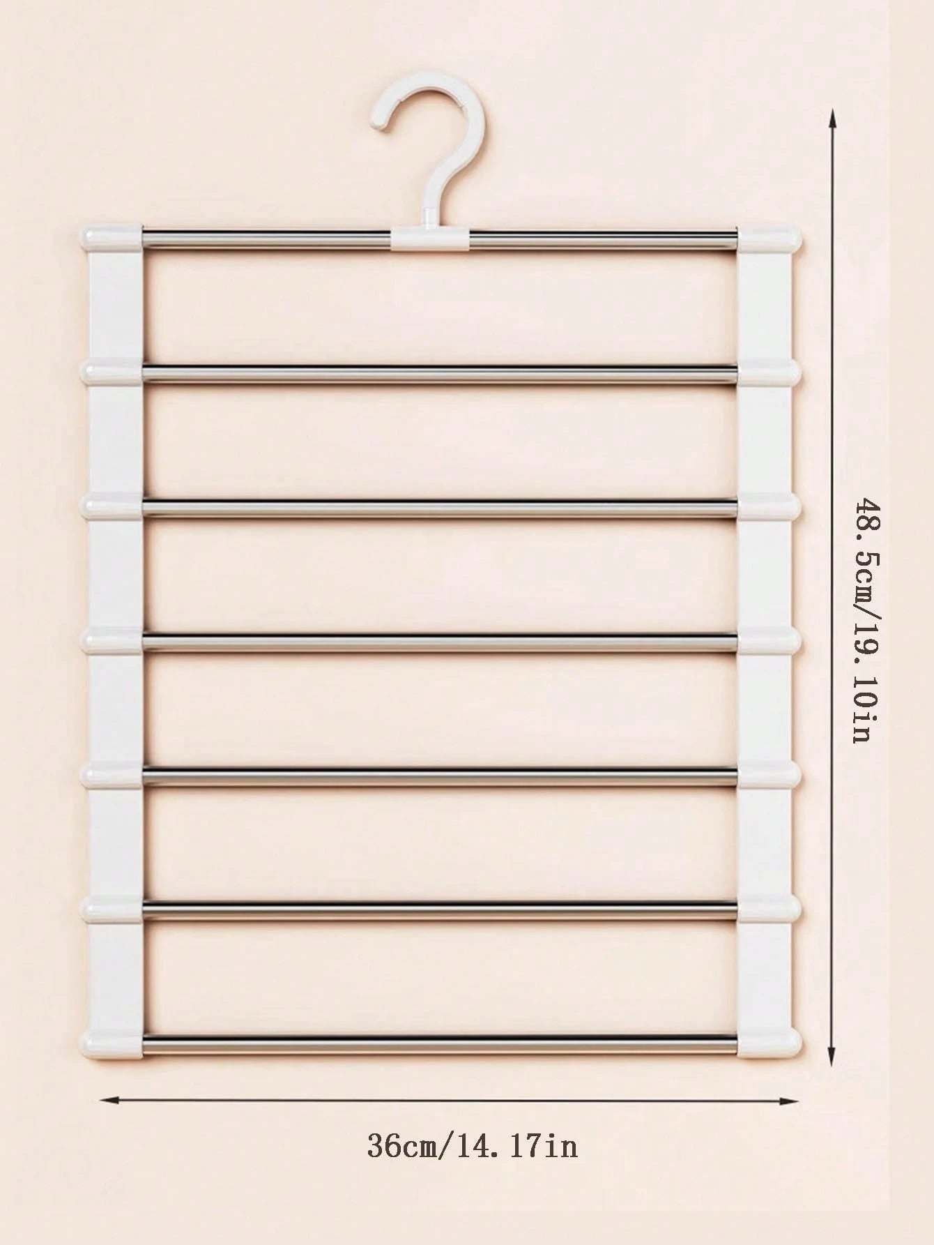 1pc/2pcs Wardrobe Storage Organizer Rack, Pants Hanger Saves Space, Made Of Aluminum Alloy, Used For Organizing And Storing Clothes, Scarves, Jeans, Essential For Dorm, College Girls, Household