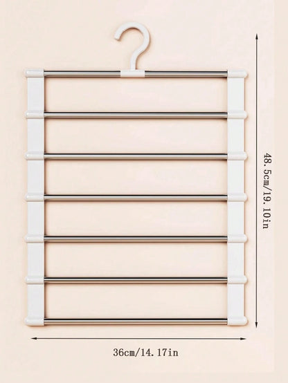 1pc/2pcs Wardrobe Storage Organizer Rack, Pants Hanger Saves Space, Made Of Aluminum Alloy, Used For Organizing And Storing Clothes, Scarves, Jeans, Essential For Dorm, College Girls, Household