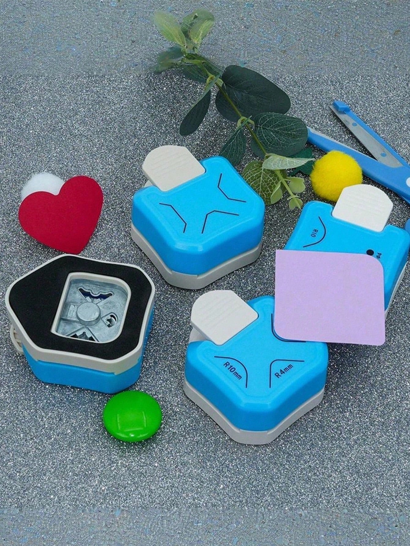 1pc 3-In-1 Mini Corner Rounder, R4/R7/R10mm Corner Cutter, DIY Paper Trimmer, Card Scrapbook Punch, Paper Corner Rounder, Manual Punch, Cutter, Envelope Punch Board, Punch, Laminating, DIY Projects, P