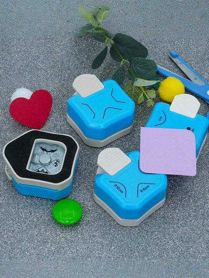 1pc 3-In-1 Mini Corner Rounder, R4/R7/R10mm Corner Cutter, DIY Paper Trimmer, Card Scrapbook Punch, Paper Corner Rounder, Manual Punch, Cutter, Envelope Punch Board, Punch, Laminating, DIY Projects, P