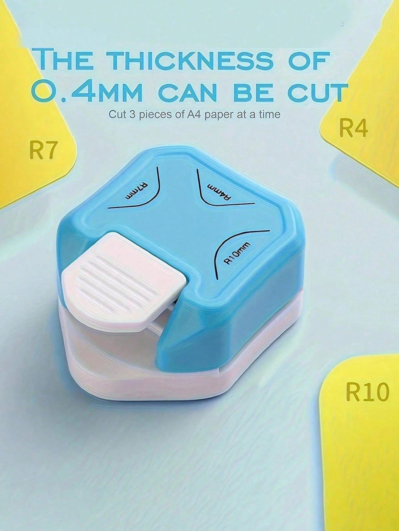 1pc 3-In-1 Mini Corner Rounder, R4/R7/R10mm Corner Cutter, DIY Paper Trimmer, Card Scrapbook Punch, Paper Corner Rounder, Manual Punch, Cutter, Envelope Punch Board, Punch, Laminating, DIY Projects, P