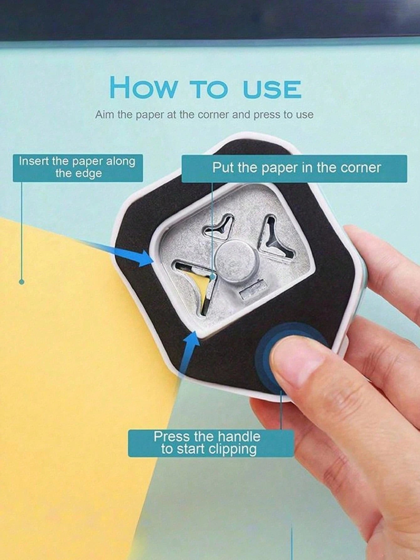 1pc 3-In-1 Mini Corner Rounder, R4/R7/R10mm Corner Cutter, DIY Paper Trimmer, Card Scrapbook Punch, Paper Corner Rounder, Manual Punch, Cutter, Envelope Punch Board, Punch, Laminating, DIY Projects, P