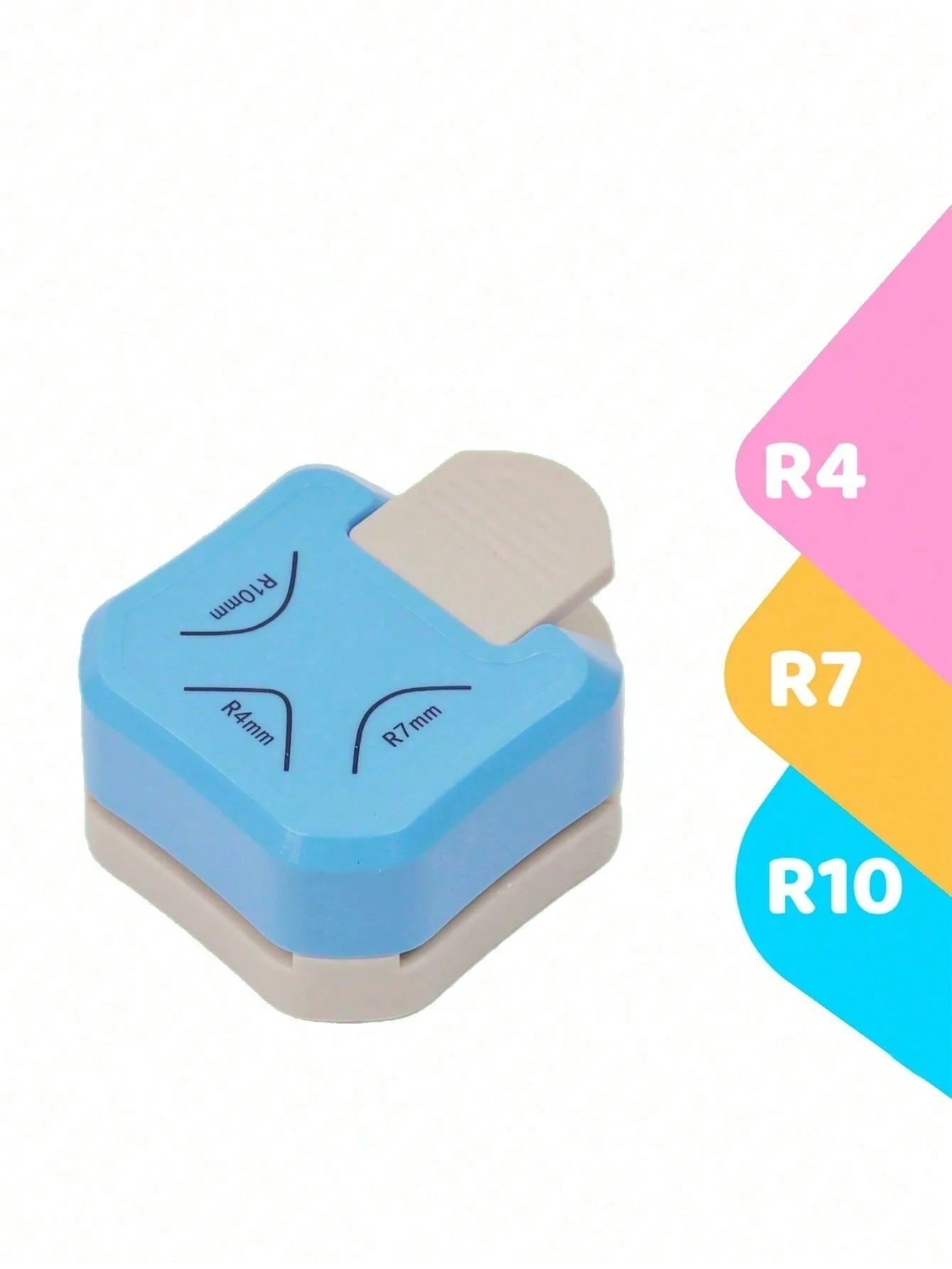 1pc 3-In-1 Mini Corner Rounder, R4/R7/R10mm Corner Cutter, DIY Paper Trimmer, Card Scrapbook Punch, Paper Corner Rounder, Manual Punch, Cutter, Envelope Punch Board, Punch, Laminating, DIY Projects, P