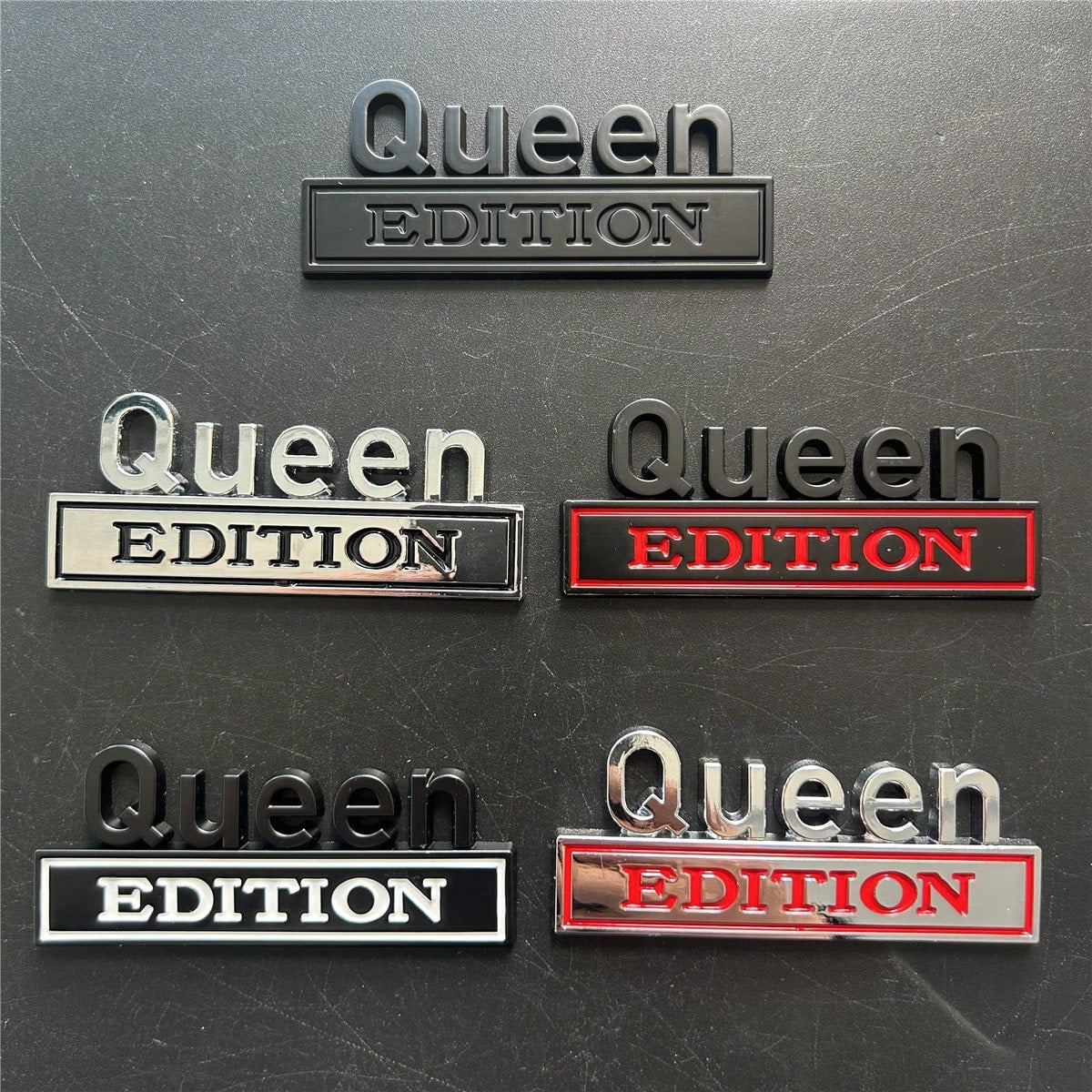 1pc 3D Metal Car Sticker Queen EDITION, Applicable For Cars, Trucks, Motorcycles, SUVs On Engine Hood, Trunk, Fenders, Side Doors, Body Decor Accessories