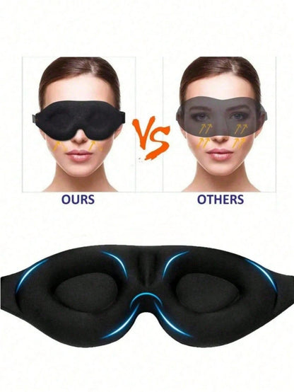 1pc 3D Sleep Mask Natural Sleeping Eye Mask Eyeshade Cover Shade Eye Patch Women Men Soft Portable Blindfold Travel Eyepatch,School,Back To School,Travel,Travel Essentials,Home Essentials,Eye Mask,Sle