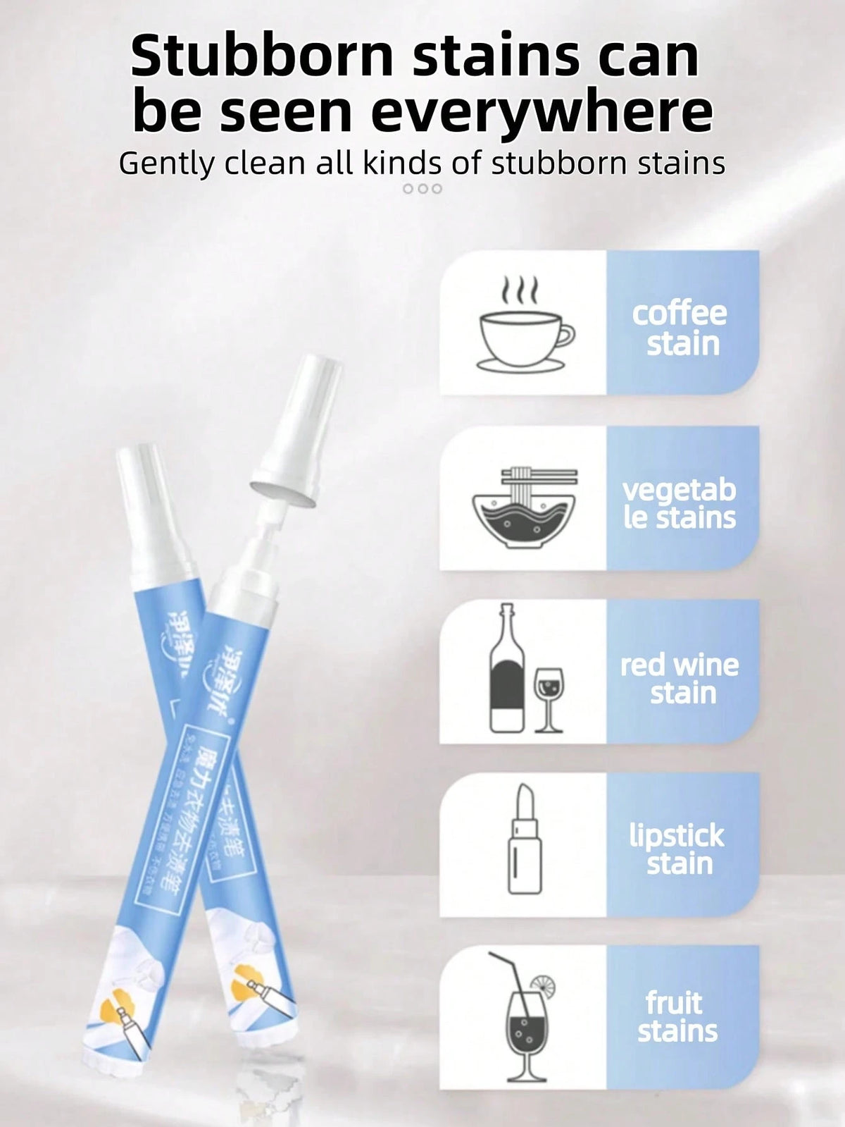 1pc/3pcs/5pcs Portable Stain Remover Pen, Magical Stain Eraser, Clothing Cleaner. Clothing Stain Remover, Stain Remover Pen, Quick-Acting Clothing Stain Remover, Travel Portable Pack (Packaging May Va