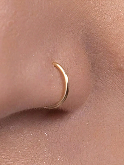 1pc/3pcs/5pcs Women/Girls Fake Nose Ring, Gold Stainless Steel D-Shape, Minimalist American Style, Personalized Letter, Hip Hop Street Style, Nose Stud Jewelry