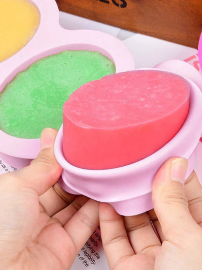1PC 4-Cavity Oval Silicone Mold Massage Silicone Soap Mold Bar Soap Making Tool DIY Handmade Oval Spa Soap Plaster Aromatherapy Decorative Ornament Mold