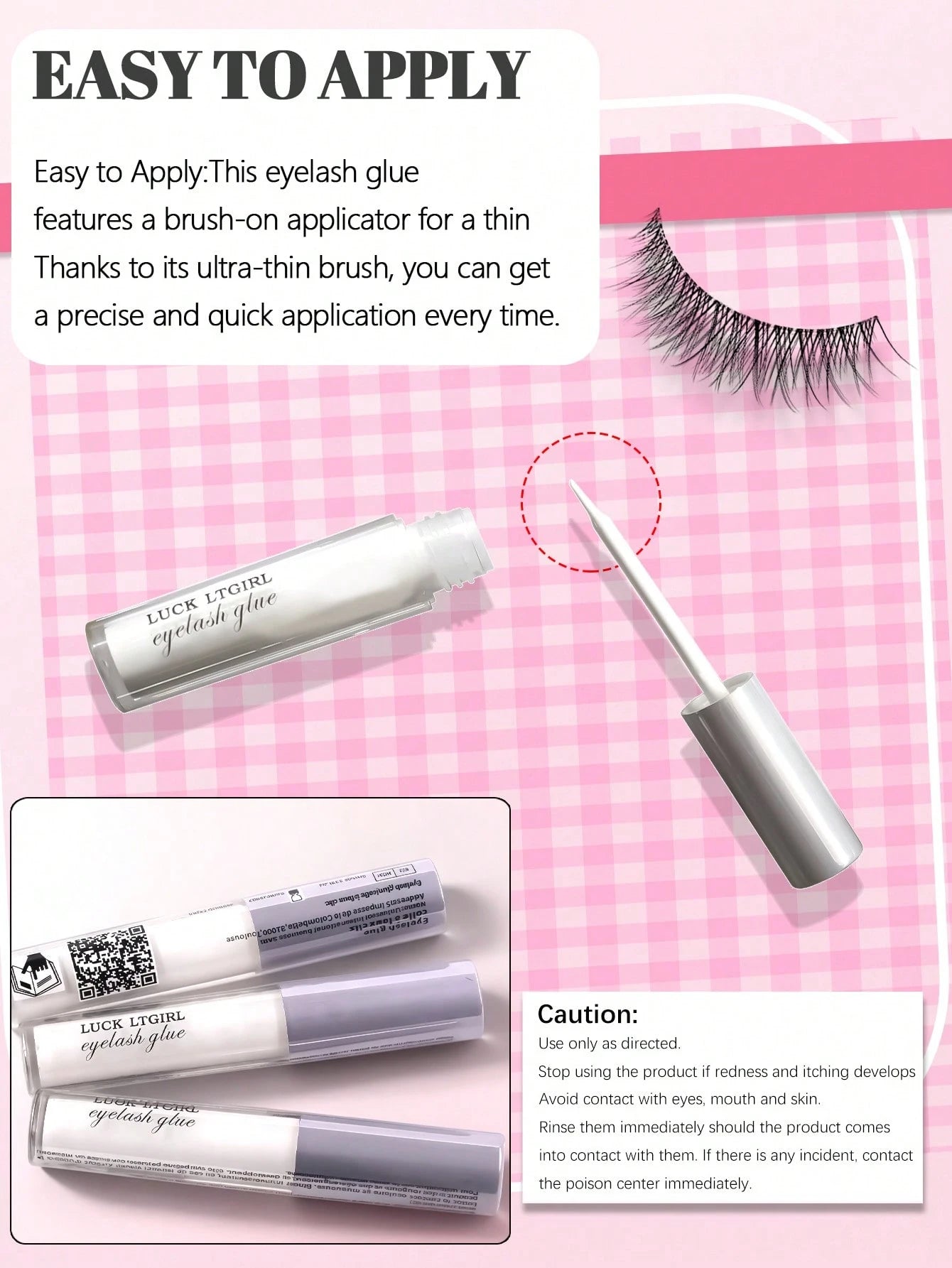 1pc 5ml Waterproof & Sweat-Proof False Eyelash Glue For Long-Lasting Holdlash Glue,Eyelash Glue