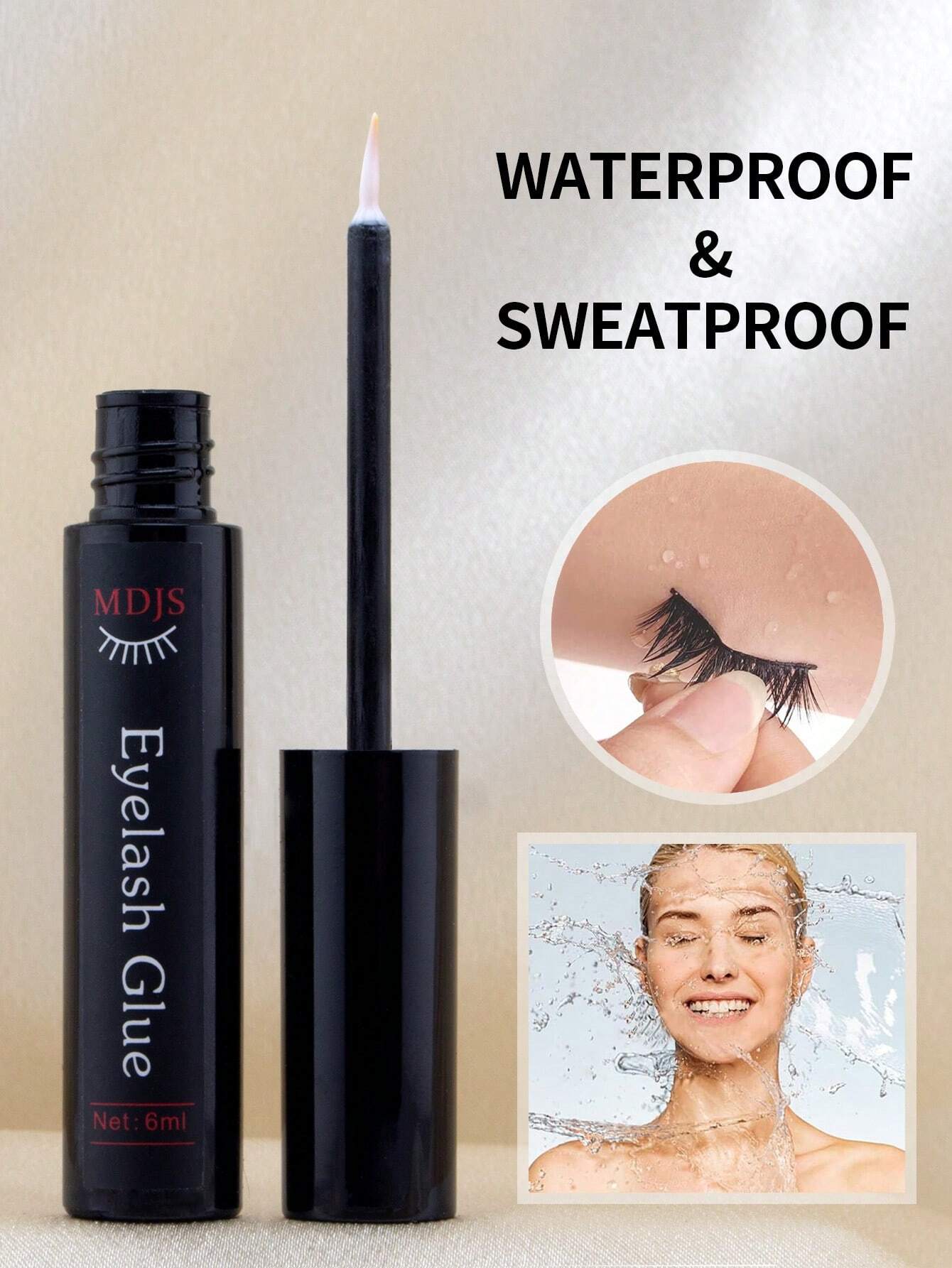 1pc 6ml Transparent Eyelash Glue, Super Holding, Non-Irritating, Professional Eyelash Extension Glue, Waterproof, Latex-Free, Suitable For Home, Travel, Sensitive Skin, DIY Eyelash Extension, Applicab