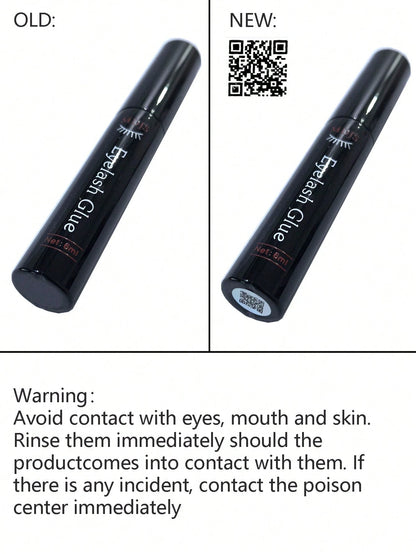 1pc 6ml Transparent Eyelash Glue, Super Holding, Non-Irritating, Professional Eyelash Extension Glue, Waterproof, Latex-Free, Suitable For Home, Travel, Sensitive Skin, DIY Eyelash Extension, Applicab