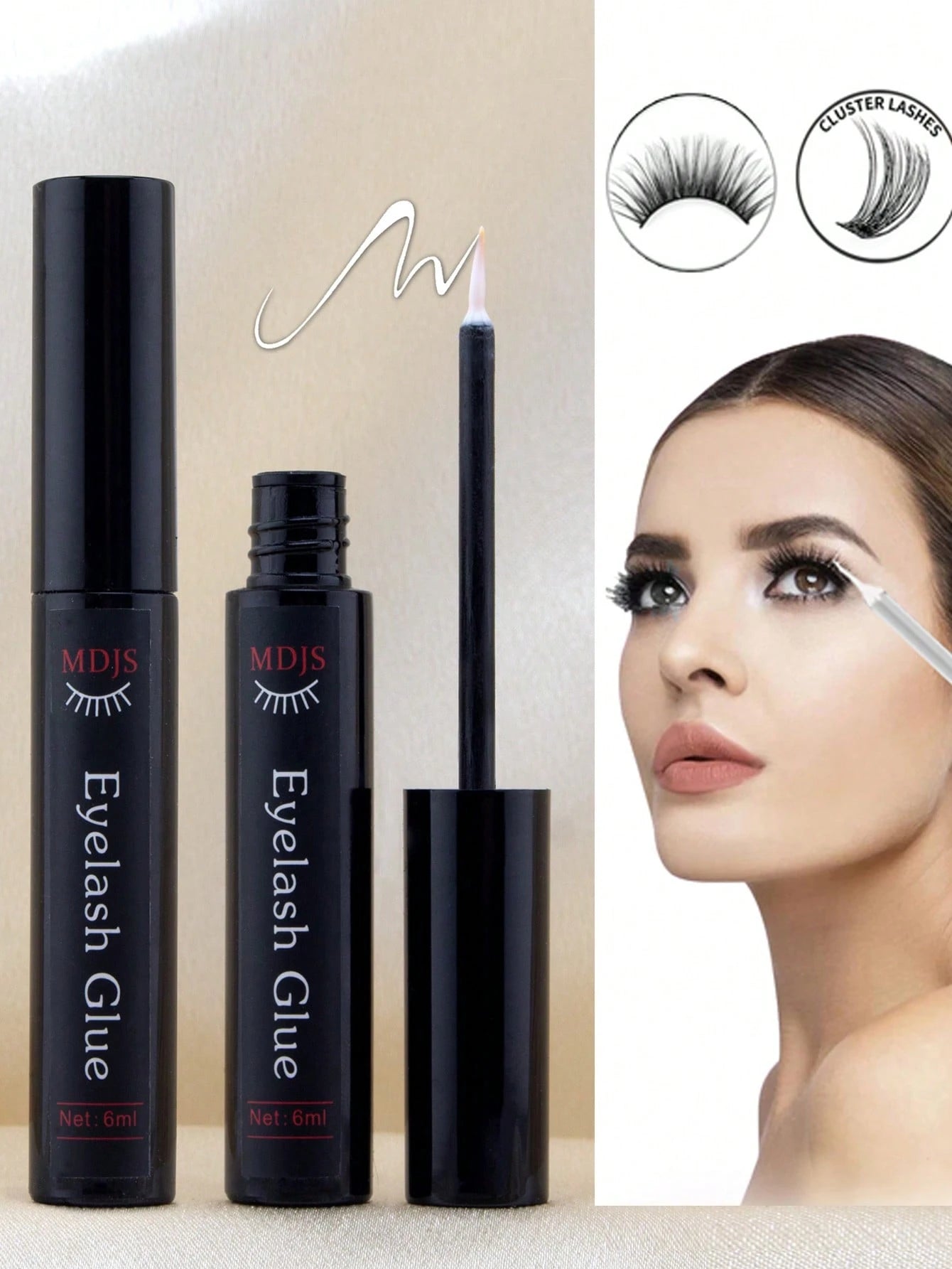 1pc 6ml Transparent Eyelash Glue, Super Holding, Non-Irritating, Professional Eyelash Extension Glue, Waterproof, Latex-Free, Suitable For Home, Travel, Sensitive Skin, DIY Eyelash Extension, Applicab