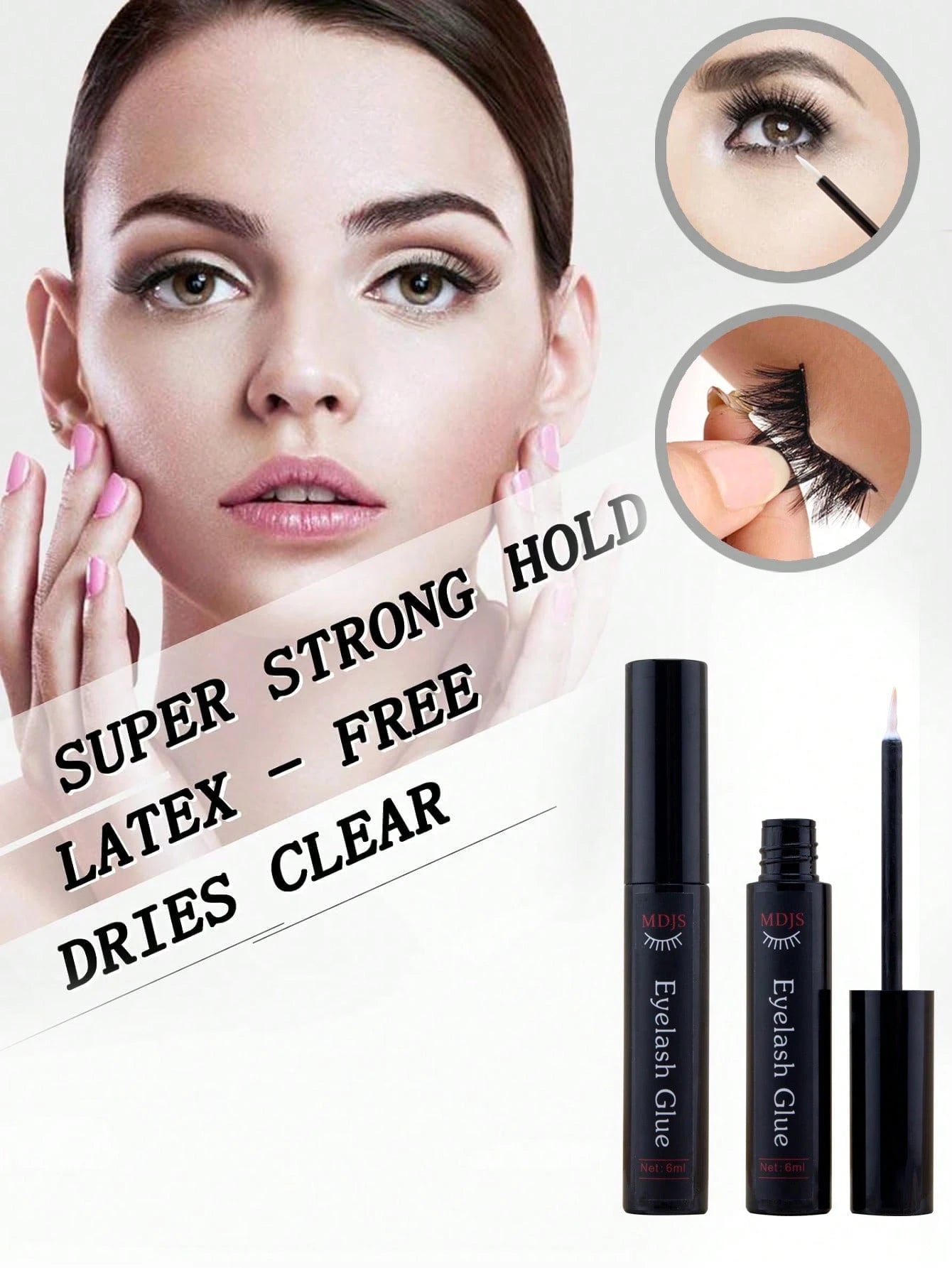 1pc 6ml Transparent Eyelash Glue, Super Holding, Non-Irritating, Professional Eyelash Extension Glue, Waterproof, Latex-Free, Suitable For Home, Travel, Sensitive Skin, DIY Eyelash Extension, Applicab