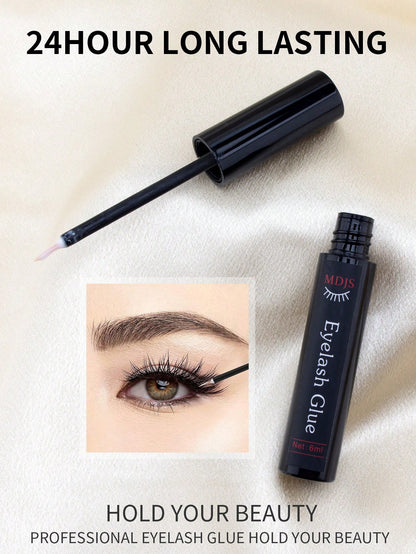 1pc 6ml Transparent Eyelash Glue, Super Holding, Non-Irritating, Professional Eyelash Extension Glue, Waterproof, Latex-Free, Suitable For Home, Travel, Sensitive Skin, DIY Eyelash Extension, Applicab