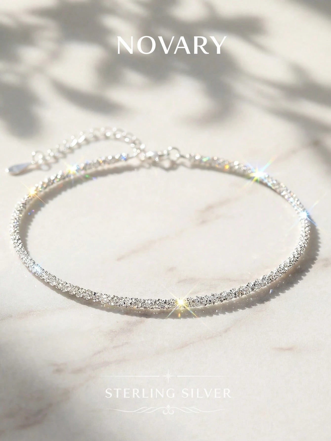 1pc 925 Sterling Silver Lightweight Shiny Anklet/Bracelet, Delicate Minimalist, Elegant Jewelry, Wedding Accessory Gift For Women & Girls