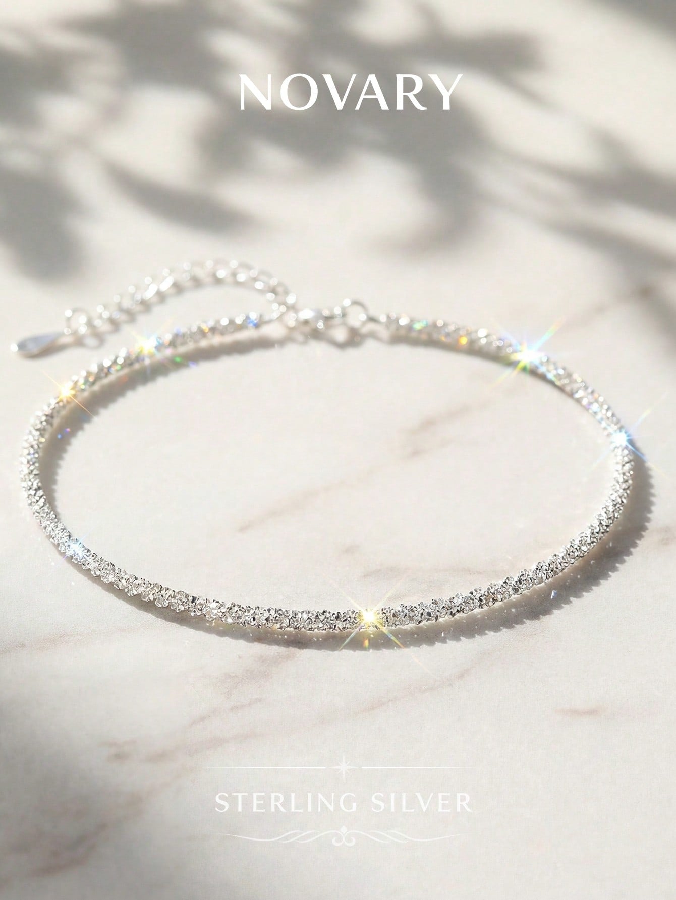 1pc 925 Sterling Silver Lightweight Shiny Anklet/Bracelet, Delicate Minimalist, Elegant Jewelry, Wedding Accessory Gift For Women & Girls