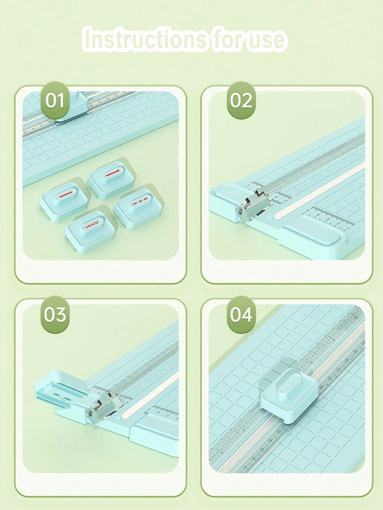 1pc A3/A4 Portable Paper Trimmer, Easy-To-Use Precision Cutting Tool For School, Home And Office- Durable Plastic Material, Scrapbooking