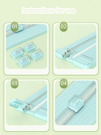 1pc A3/A4 Portable Paper Trimmer, Easy-To-Use Precision Cutting Tool For School, Home And Office- Durable Plastic Material, Scrapbooking