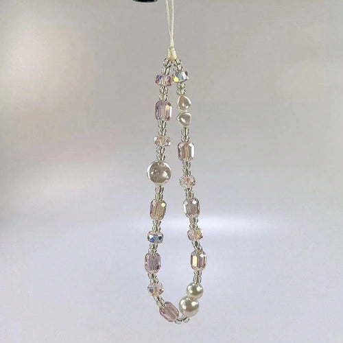 1pc Acrylic Flower & Bow Crystal Beaded Phone Lanyard, Wrist Strap Phone Hanging Cord, Suitable For CCD Camera, Keys, Bags, Phone Hanging Compatible With Android And Most Smartphone,Gifts For Mother