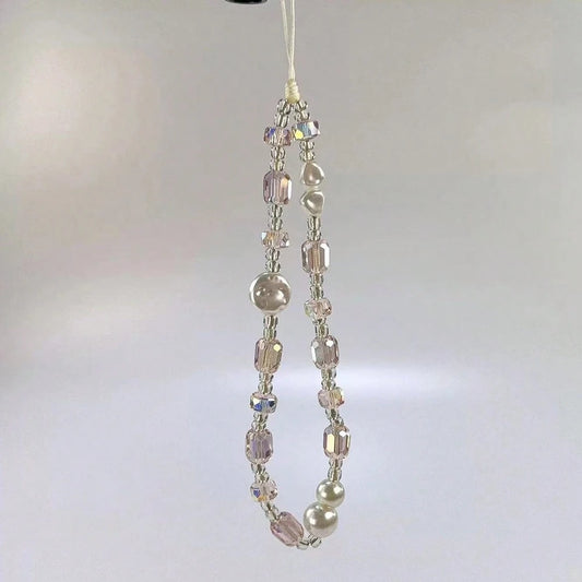 1pc Acrylic Flower & Bow Crystal Beaded Phone Lanyard, Wrist Strap Phone Hanging Cord, Suitable For CCD Camera, Keys, Bags, Phone Hanging Compatible With Android And Most Smartphone,Gifts For Mother