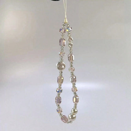 1pc Acrylic Flower & Bow Crystal Beaded Phone Lanyard, Wrist Strap Phone Hanging Cord, Suitable For CCD Camera, Keys, Bags, Phone Hanging Compatible With Android And Most Smartphone,Gifts For Mother