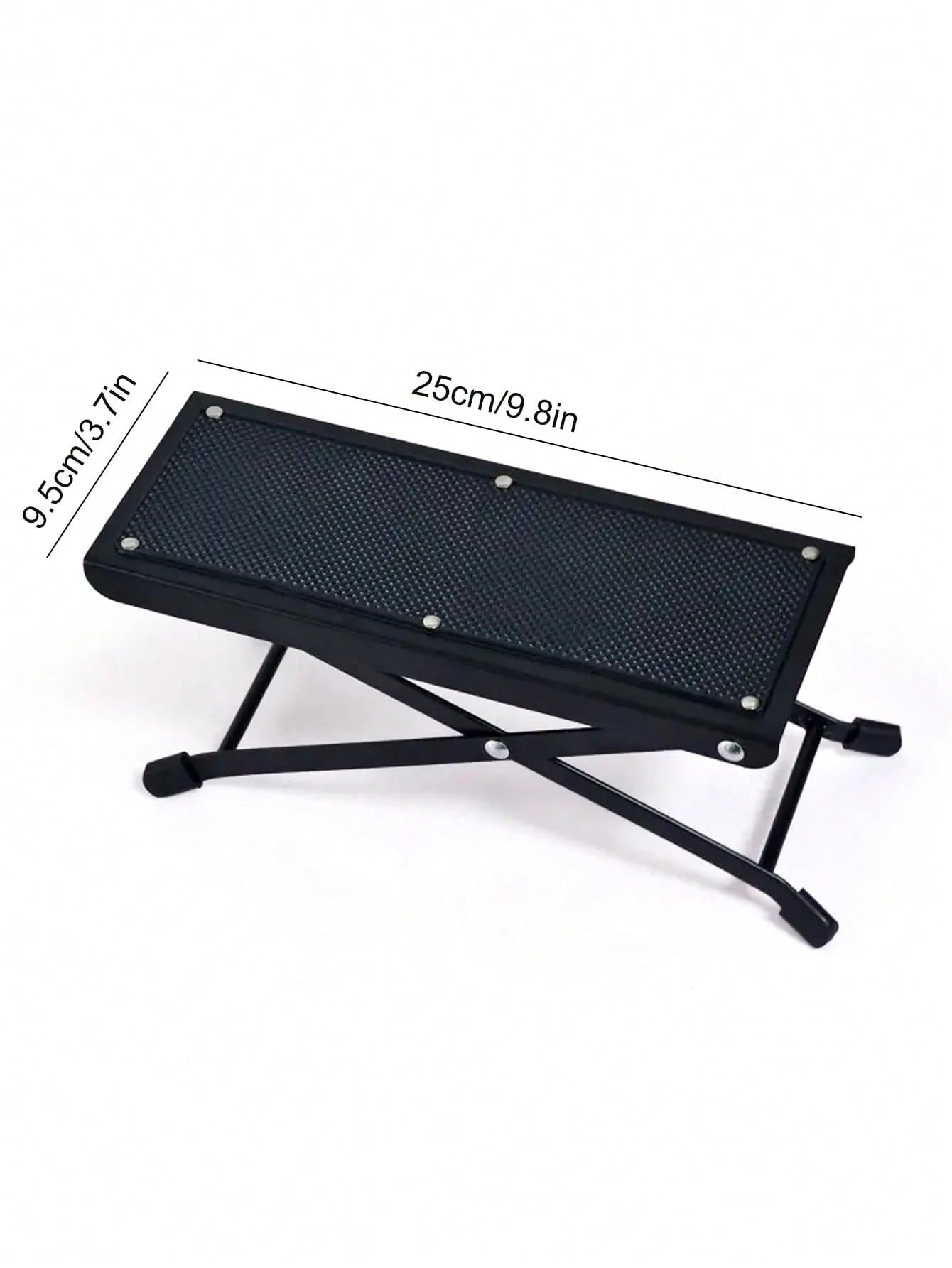 1pc Adjustable 3-Leg Foot Rest Pedicure Stool, Non-Slip Rubber Toe Nail Care Stand, Foldable Metal Foot Rest Platform